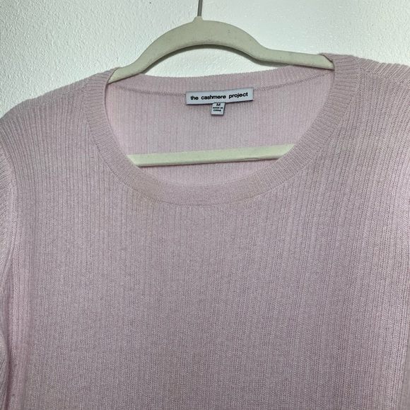 The Cashmere Project Pale Pink Ruffle Cuff Sweater - Picture 3 of 8